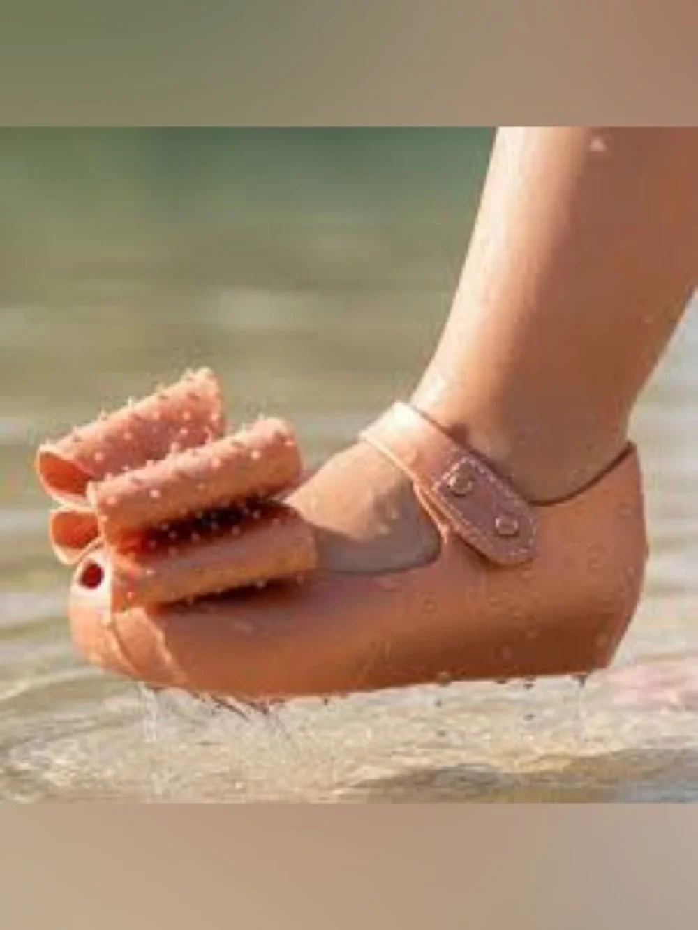Mini Melissa Peach Pink Jelly Mary Jane Flat